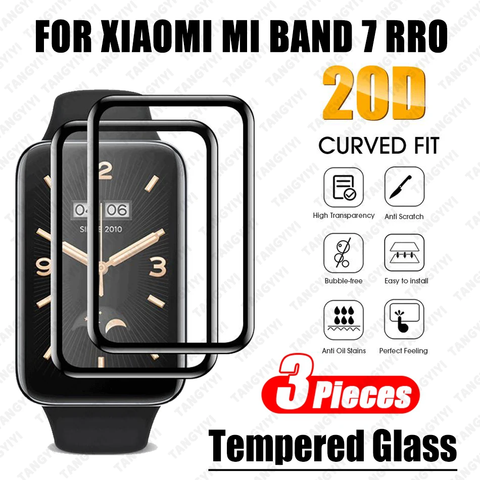 Tempered Glass For Xiaomi Mi Band 7 Pro Screen Protector Protective Film Soft Hydrogel Curved Full Cover Smart Watch Accessories