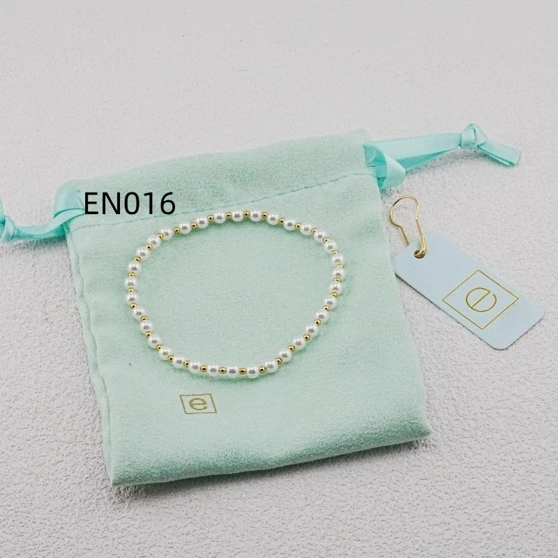 

VKVVA Classic Grateful Pattern 2mm Bead Bracelet with 4mm Pearl Fashion Jewerly for Lover Gifts