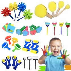 Painting Sponge Brush Set EVA Stamp Children Drawing Toys Art Supplies Graffiti Roller Tools Early Education DIY Puzzle Toy TMZ