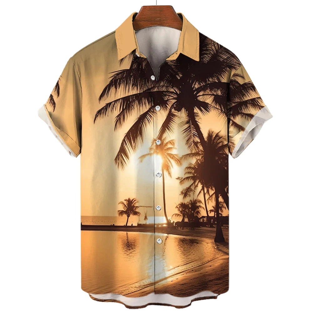 Summer 3D Print Hawaiian Beach Shirts Men Women Casual Fashion Streetwear Lapel Short Sleeve Shirt Blouse Harajuku Man Clothing