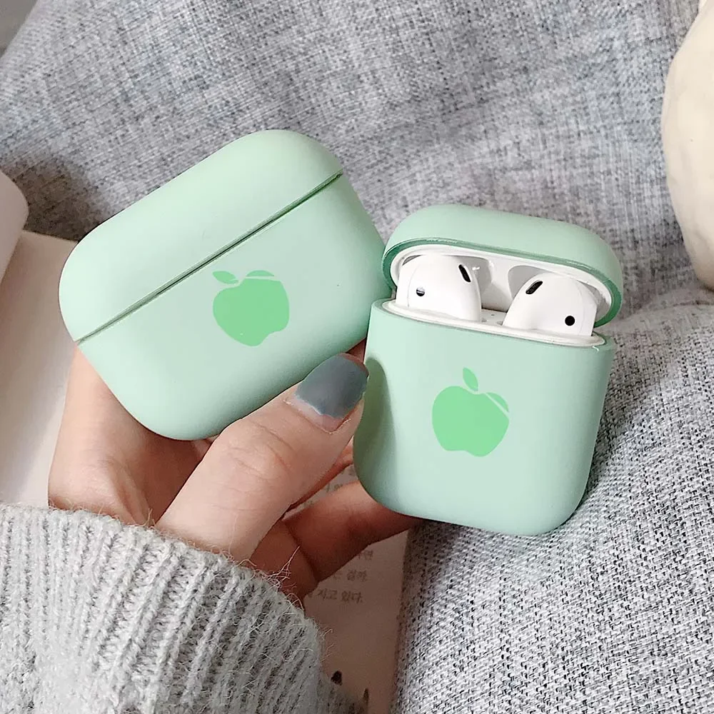 Śliczne jednolite kolorowe etui na słuchawki dla AirPods 1 2 pro etui twarde PC luksusowe matowa tekstura etui ochronne na airpod 3 etui