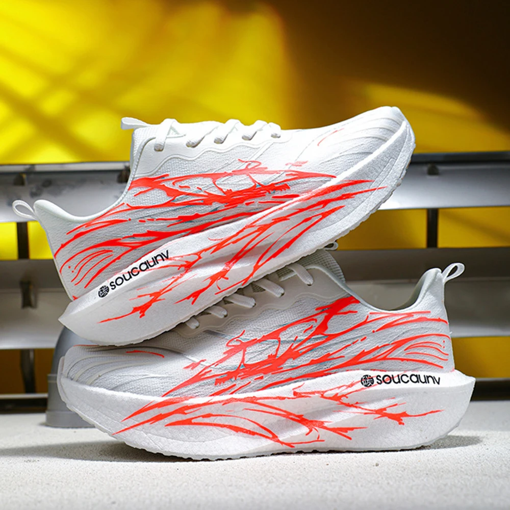 Fashionable marathon running shoes men's carbon plate professional sports shoes breathable and lightweight women's comfortable s