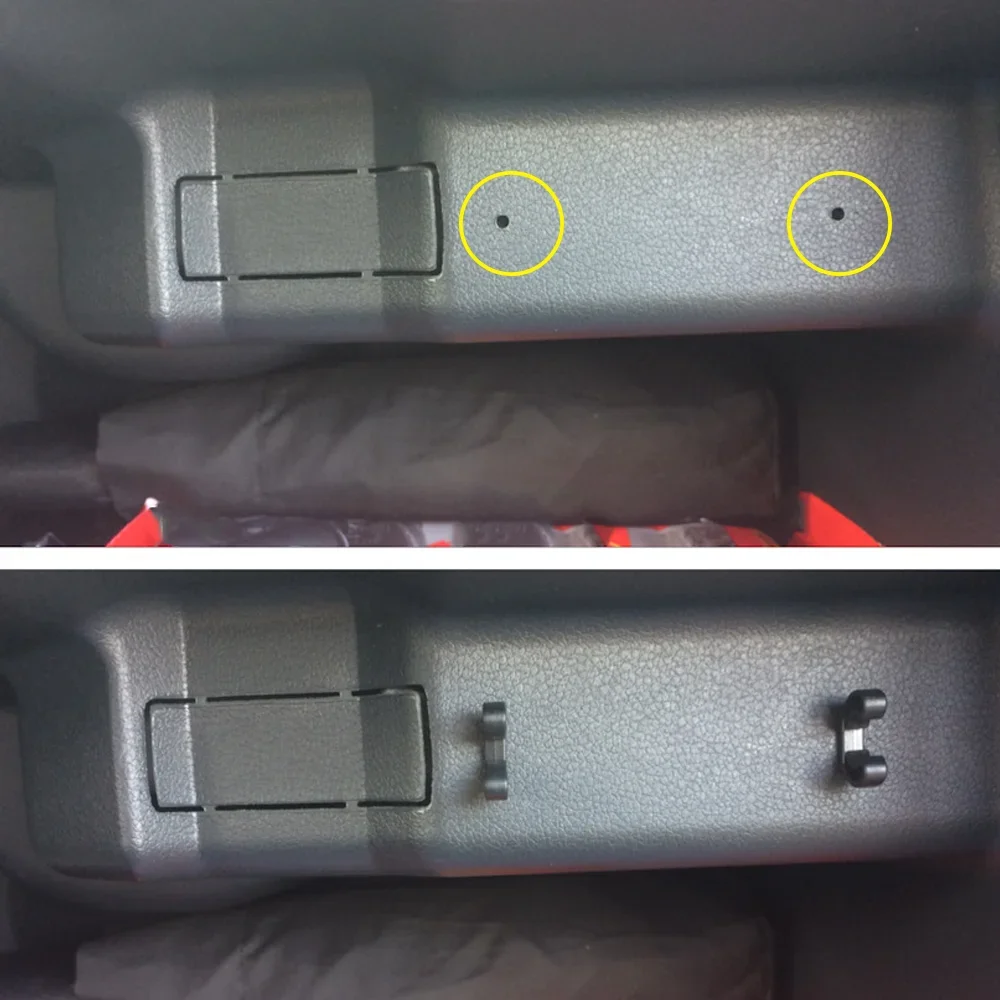 2PCS new Universal Car Glove Box Armrest Box Lock Pencil Tray Retaining Felt-tip Marker Pen Clamp Clip Rivet Bracket Fixed