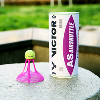 Original Victor Air Shuttle Outdoor Badminton AirShuttle Plastic Ball Nylon Ball Stable Resistance 3 Pack/tube