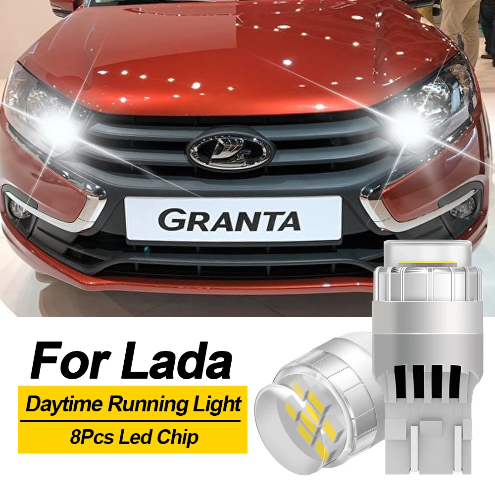 

BMTXMS 2pcs 7443 T20 W21/5W LED Daytime Running Light DRL Bulb Lamp For Lada Granta 2190 2191 2194 Kalina 2192 2194 Vesta White