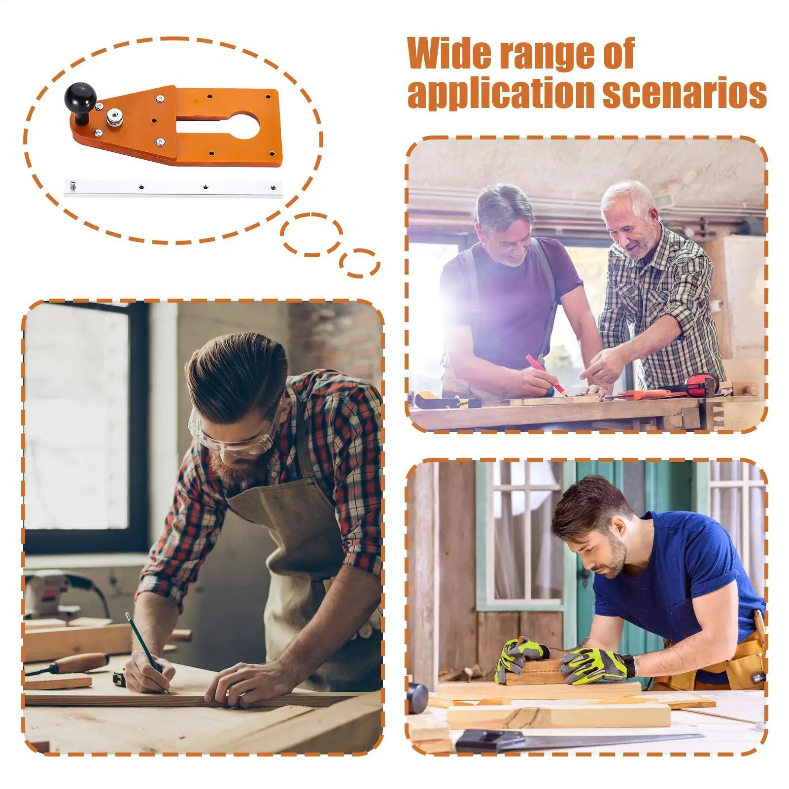 Router Circle Cutting Jig Adjustable Guide Template Tool Circle Router Jig For Woodworkers Work Indoor Outdoor Home Workshop