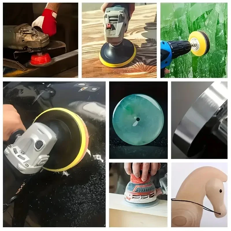 24 Stück 125 mm Nass-/Trocken-Schleifpapier – Körnung Nr. 800-5000 – Zandset mit Zufallschiene aus Flanell mit Klettverschluss für Zubehör für elektrische Schleifmaschinen