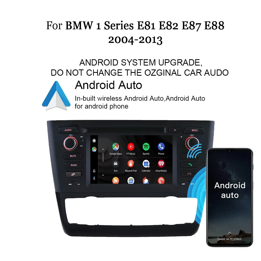 Android Radio For Bmw 1 Series E81 E82 E88 Gps Navigation Multimedia 116i Screen 120i Radio Car Stereo CarPlay Head Unit No DVD