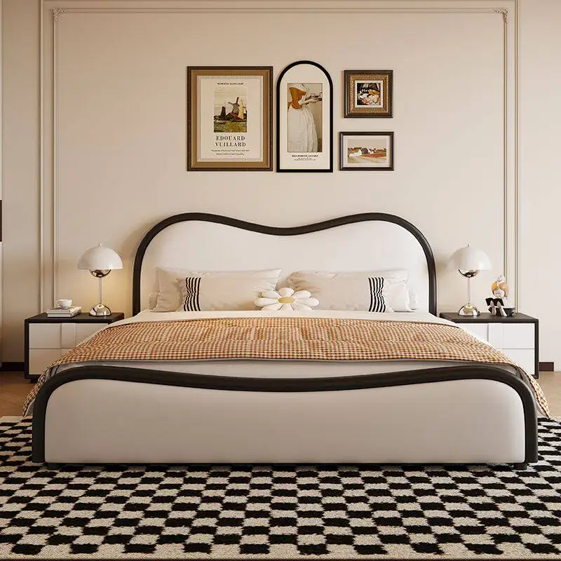 

Design Bedroom Bed Queen Baby Double Modern Luxury Floor Girls Wooden Sleeping Bed Princess Letto Matrimoniale Hotel Furniture