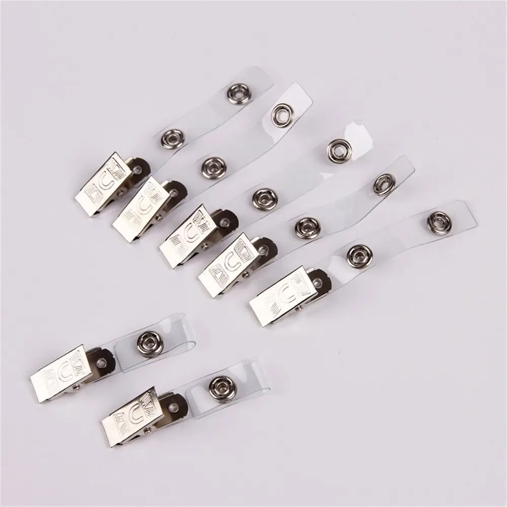 Buckle Key Card Holder Metal Stainless steel Lanyard Clips Card Clip Holders Badge Reel Clips ID Card Clips Badge Holder Clip