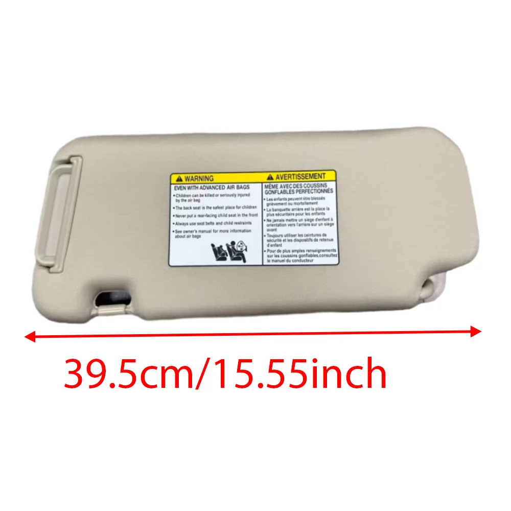 Car Interior Sun Visor With Mirror and Light Grey Beige Sun Shade for Nissan Murano 2009 2010 2011 2012 2013 2014 LHD