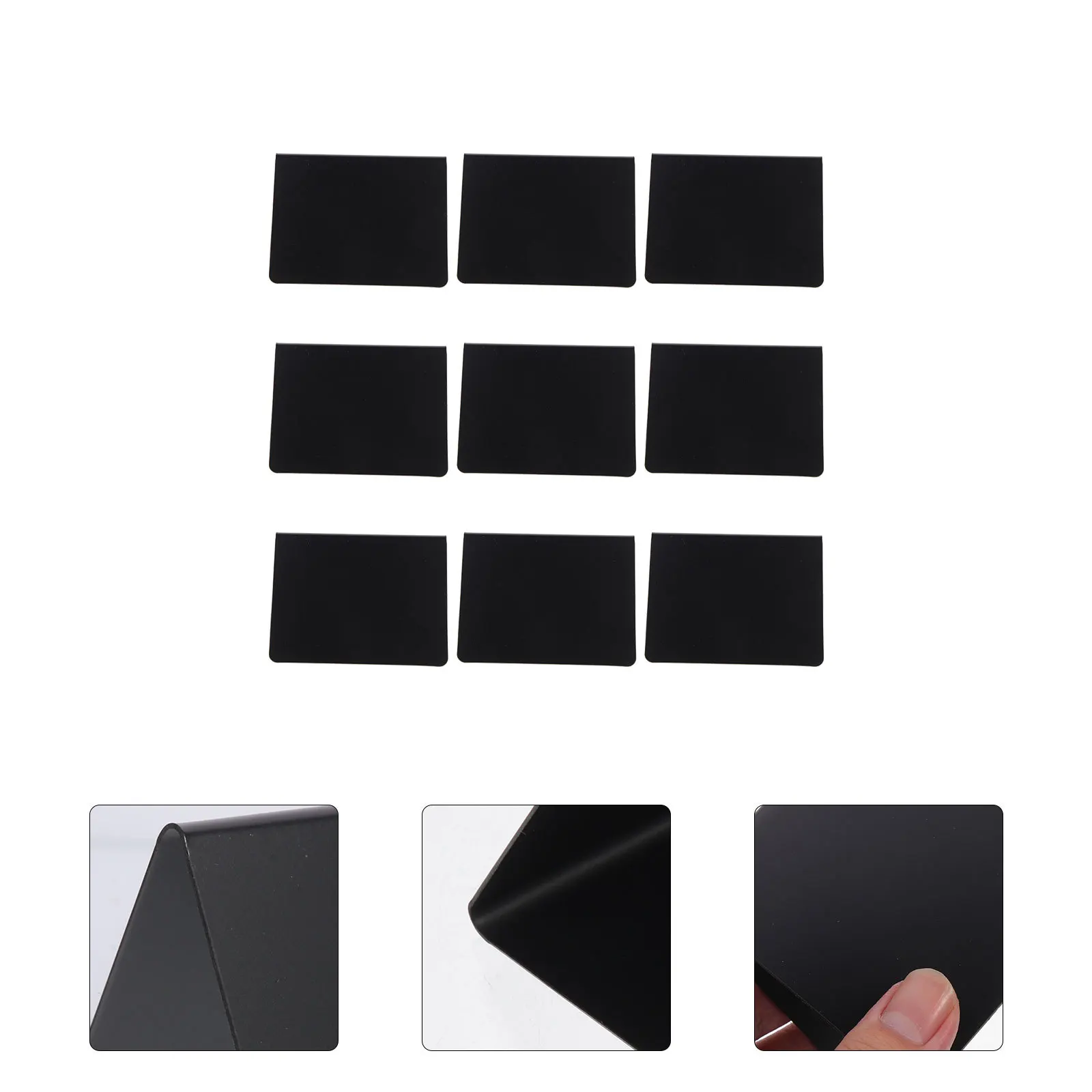 10Pcs Creative Chalkboard Signs Desktop Acrylic Memo Boards for Home Office Cafe Bar Easy Writable Display Sign Board