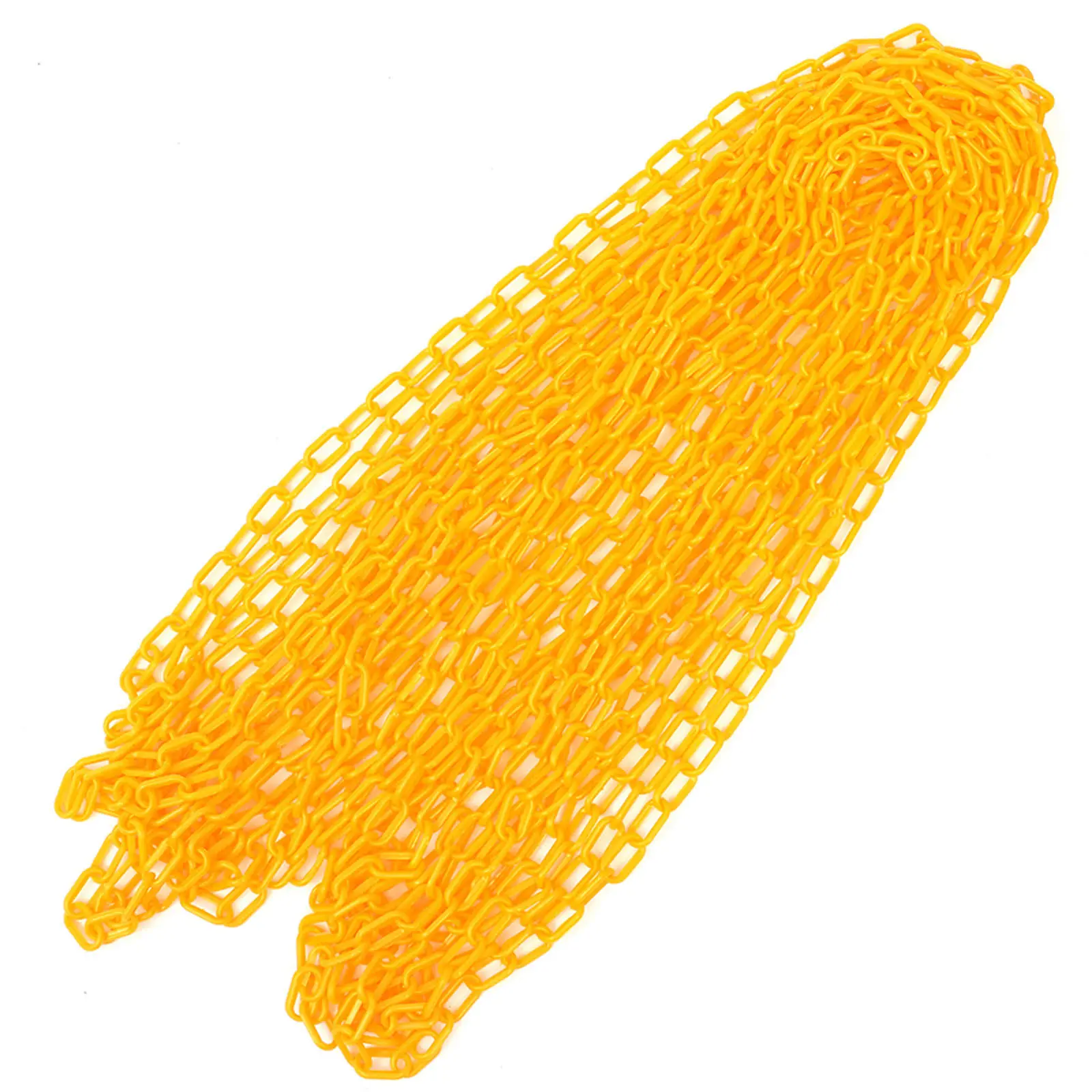 5M Yellow Plastic Safety Chain for Crowd Control Barrier Decorative Use Event Partition Dividers Caution Security Plastic Chain