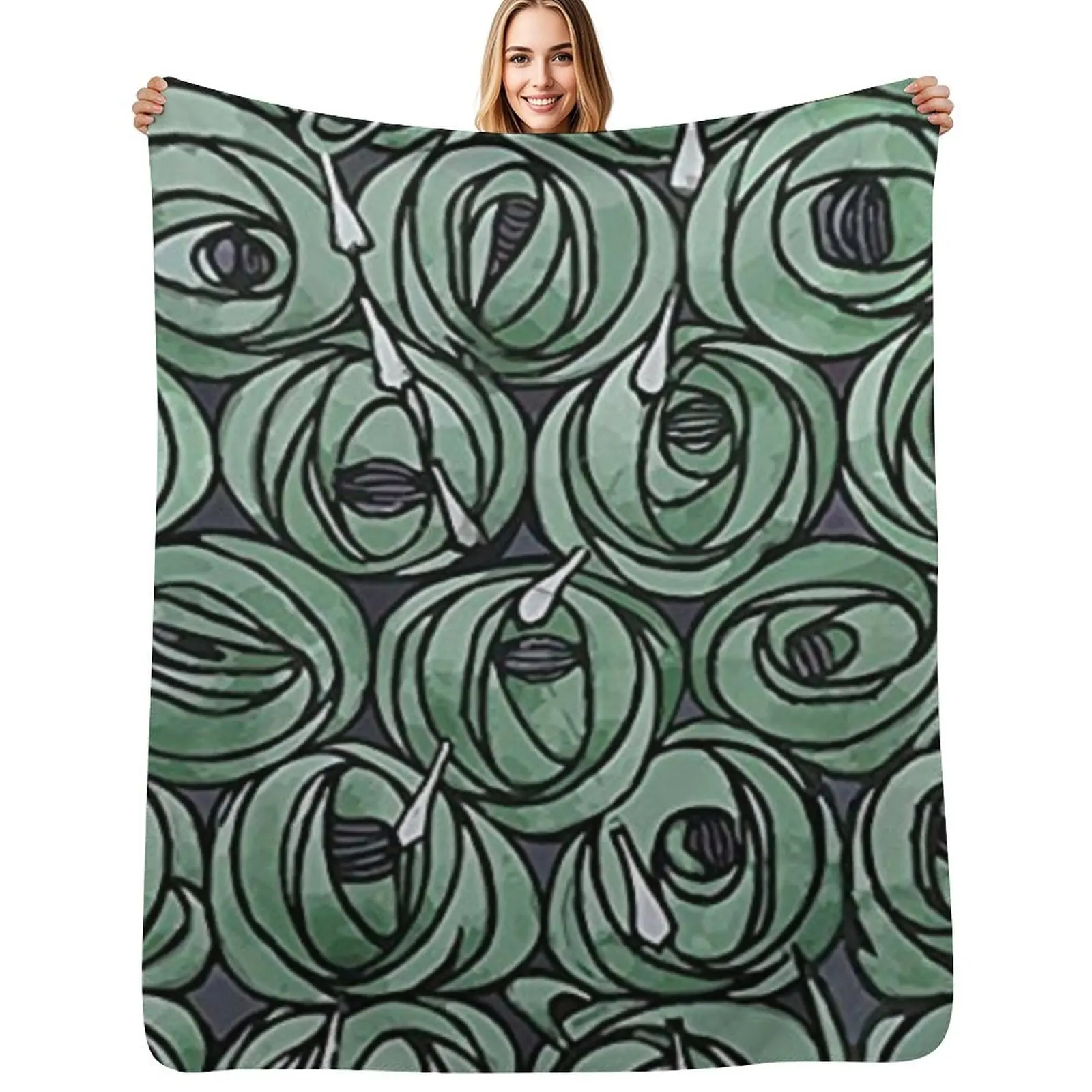 Charles Rennie Mackintosh design Throw Blanket For Sofa Thin Plush For Baby for sofa Winter beds Warm Blankets
