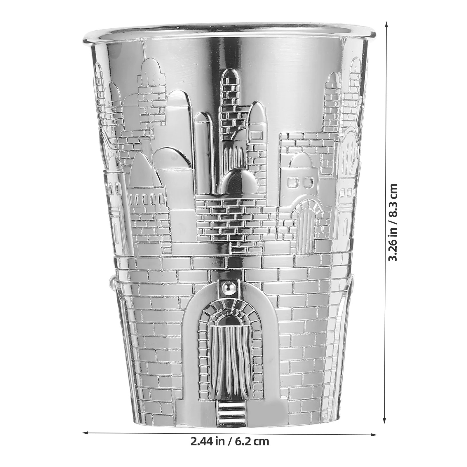 Prayer Cup Set Holiday Gift Passover Desktop Holy Festival Metal Offering Judaica Shabbos Option Glasses