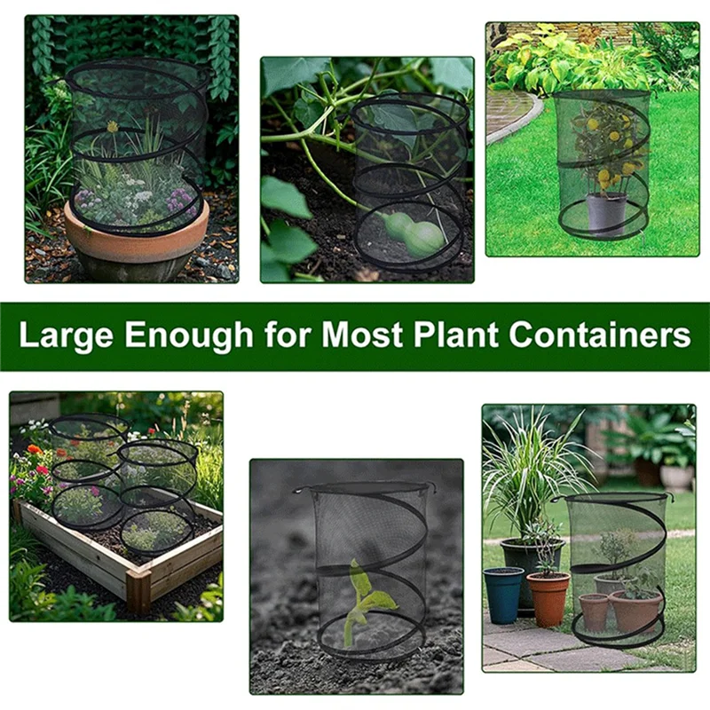 

BAAR-4 Pack Popup Plant Covers Tent From Animals, Insect Barrier Mesh Plant Guard Cover Net Garden Plant Protectors