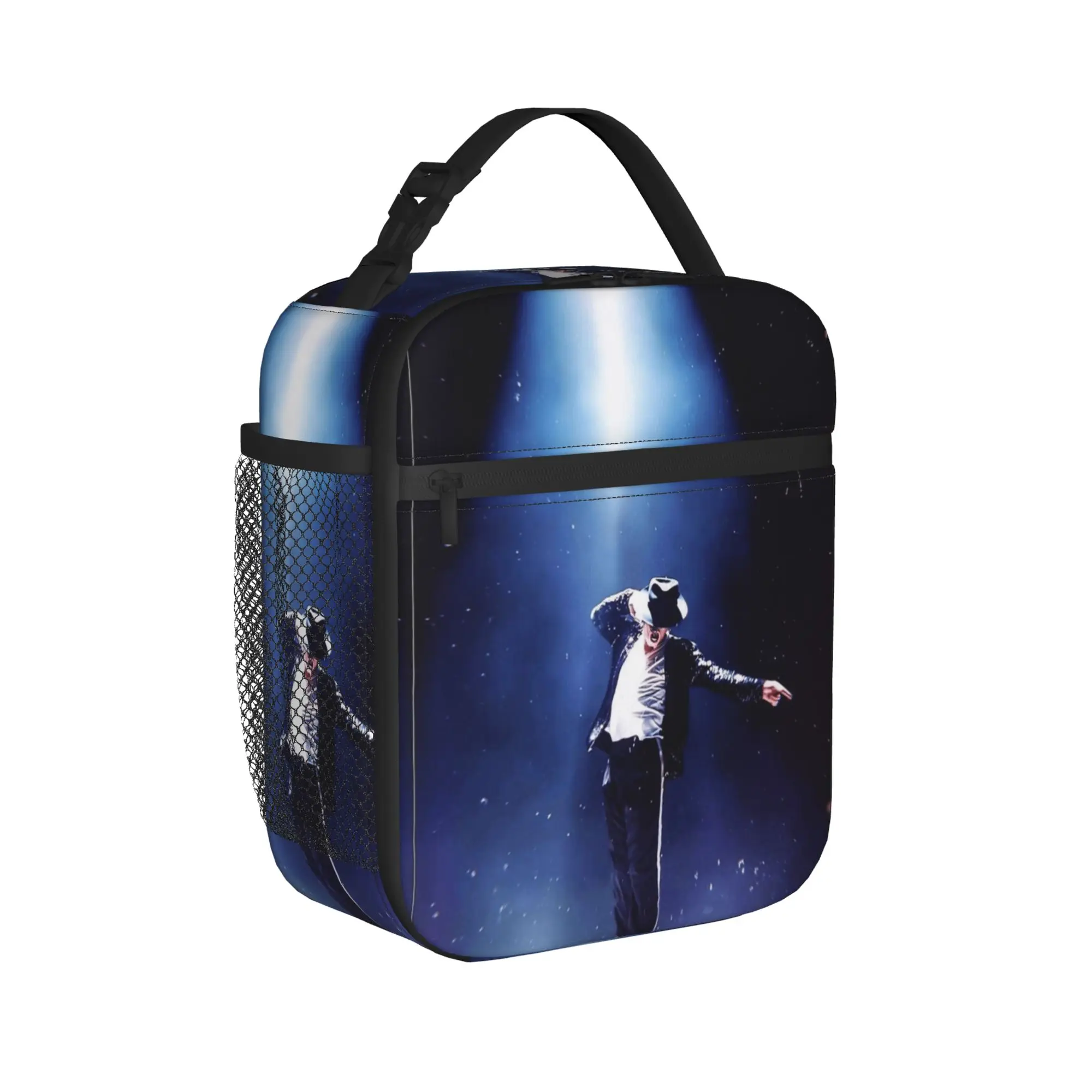 MJ king of pop under the light Insulated Lunch Bag Cooler Bag  Lunch Container Tote Lunch Box Food Handbags Beach  Outdoor