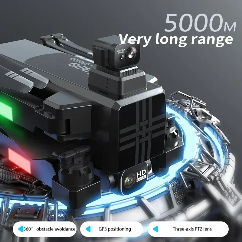 GEETHA-Drone numérique A380 5G, 3 axes, PTZ, ESC anti-tremblement électronique, caméra HD 8K pour touristes, super autonomie de la batterie, hélicoptère FPV sans balais