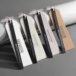 Universal Hanging Tag for Clothing Store, Customized Logo, Rectangle Printing Label with String, Women's Clothes, Price and Size