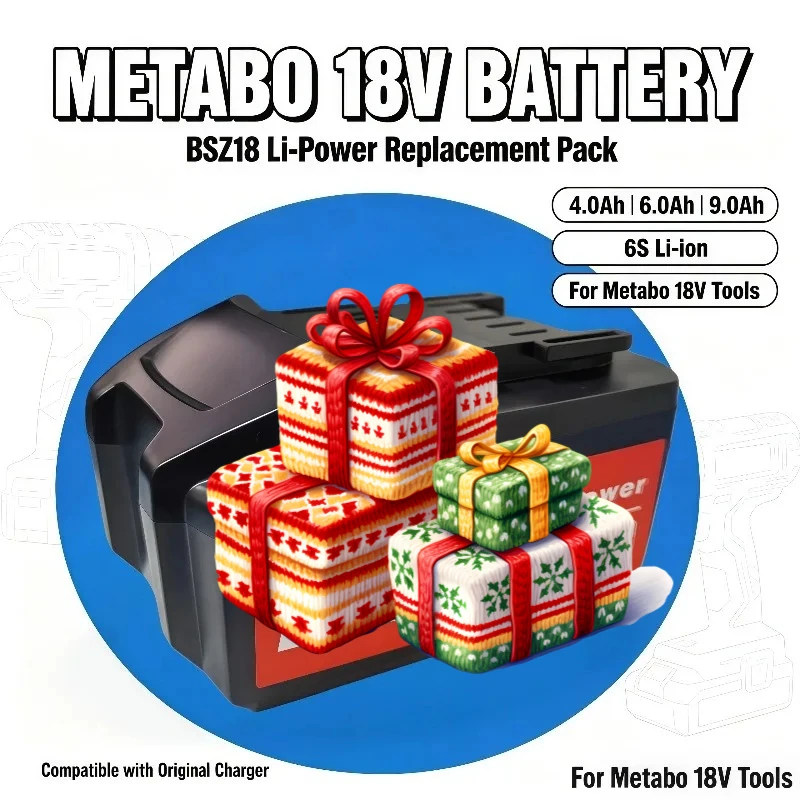 Durable Reliable 18V 4.0/6.0/9.0Ah High‑Performance Lithium‑ion Battery Pack Replacement For Metabo Electric Power Tools
