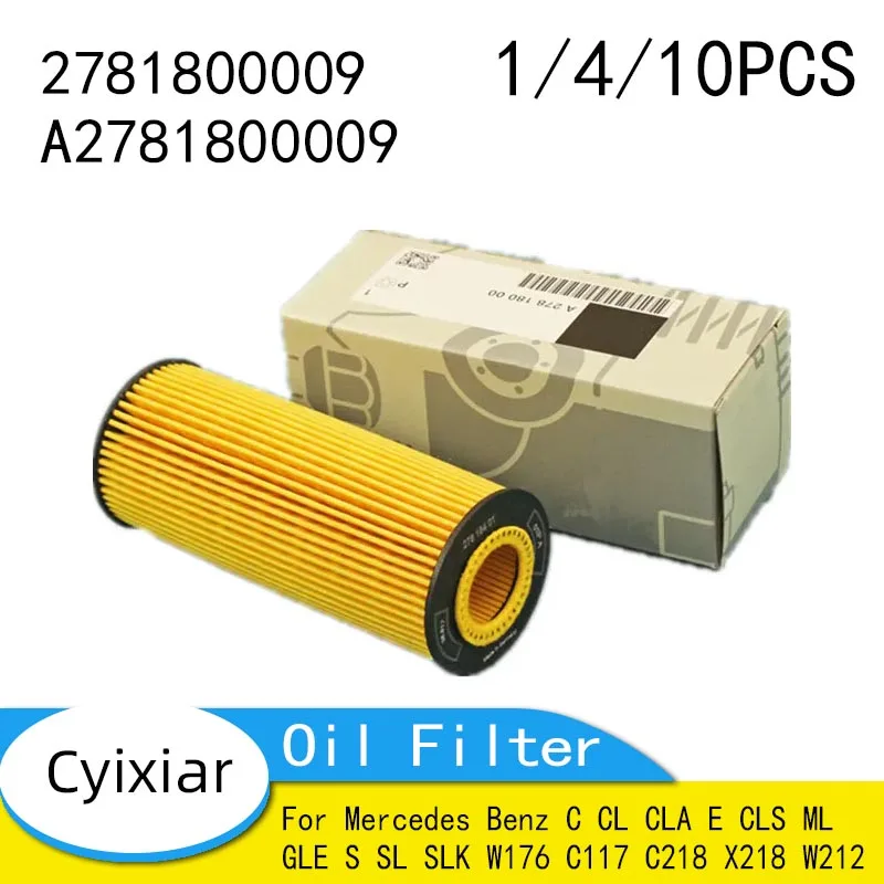 

2781800009 A2781800009 Engine Oil Fuel Filter Kit Fits for Mercedes Benz C CL CLA E CLS ML GLE S SL SLK W176 C117 C218 X218 W212