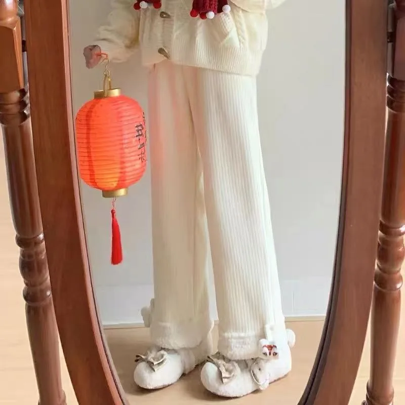 Y2K Japanese Kawaii Pants Women Cartoon Pattern Casual Trousers Full Length Harajuku Aesthetic Subculture Autumn Sweat Pants