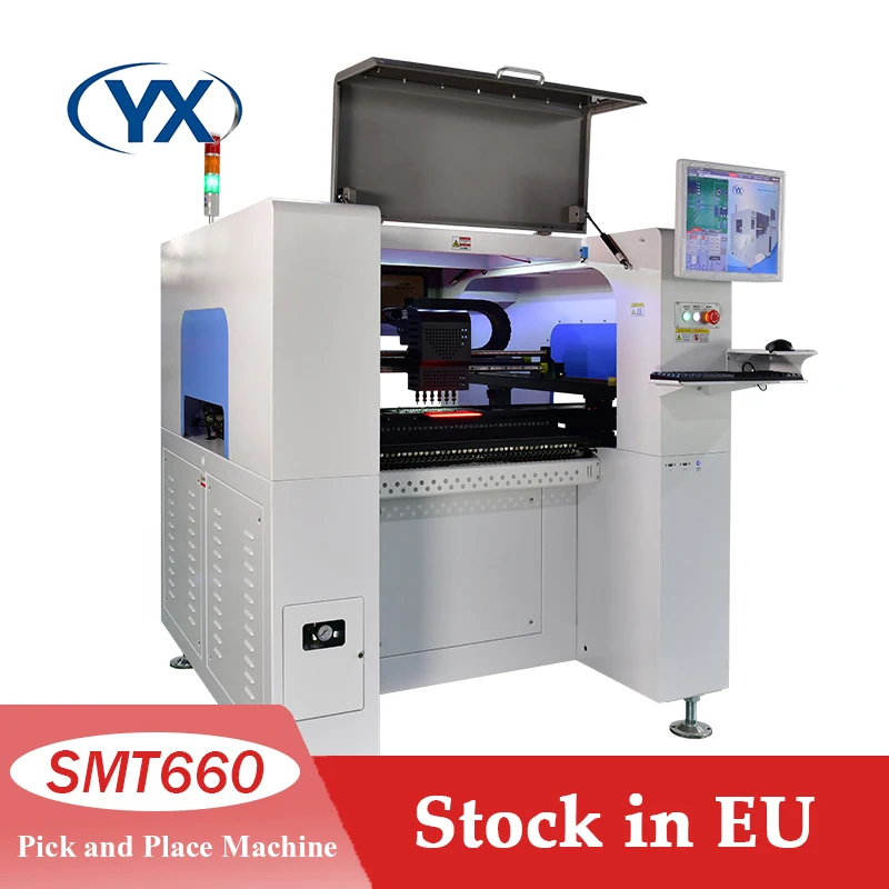 Stock in EU Great Mounting Capacity electronics production machinery SMT660 PCB machine with Grinding Miller