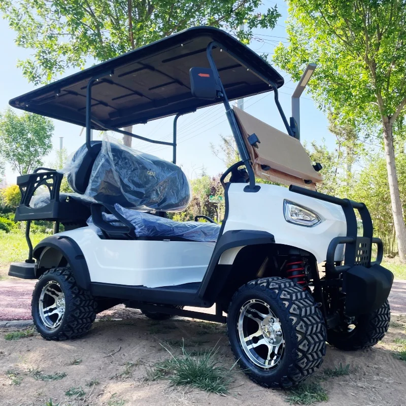 Custom Aluminium Frame Electric Golf Cart Cheap Club Golf Cart With Factory Price Free Custom Color 12 Inch Tires Golf Bag Rack