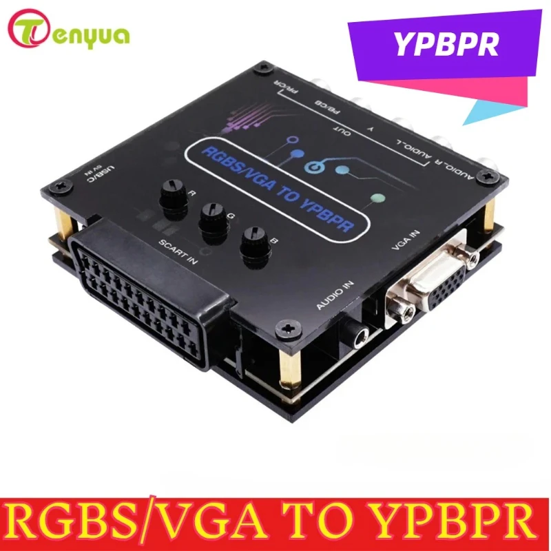 RGBS VGA SCART TO YPBPR Конвертер цветовой разницы Игровая консоль RGBS VGA SCART TO YPBPR Конвертер транскодера Видеоадаптер RGBS VGA SCART TO YPBPR Конвертер цветовой разницы Игровая консоль RGBS VGA SCART TO YPBPR Конвертер транскодера Видеоадаптер