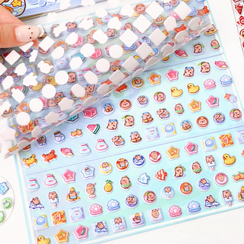 Cute Cartoon Animal Puffy Stickers Decals for Journaling Scrapbooking, Kawaii DIY Craft Supplies for Phone Case Sticker Pack