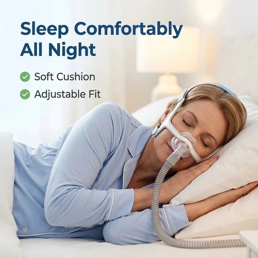 For ResMed AirFit N20 Nasal Mask Set CPAP Compatible, Reusable Frame Elbow Assembly Kit with Headgear Frame Tube N20 Cushion