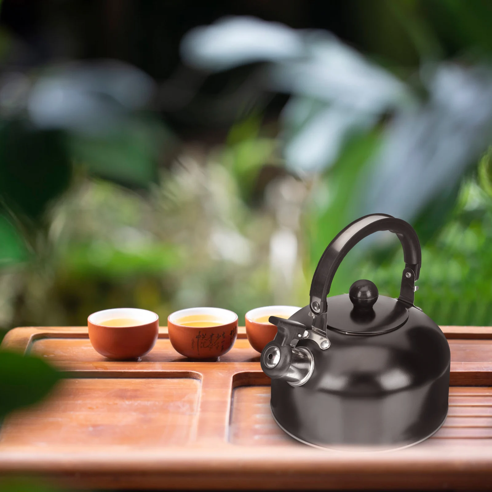 

3L Whistling Stovetop Kettle Stainless Steel Easy Pouring High Strength Wear Resistant Material Stylish Design