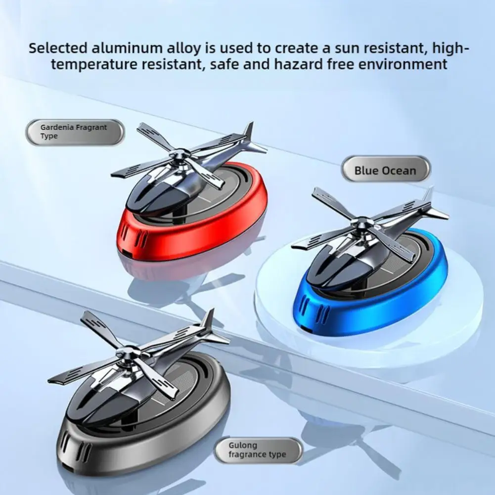 Solar Car Aromatherapy Rotating Ornaments Car Center Air Deodorization Freshener Console Perfume Decoration X5P8