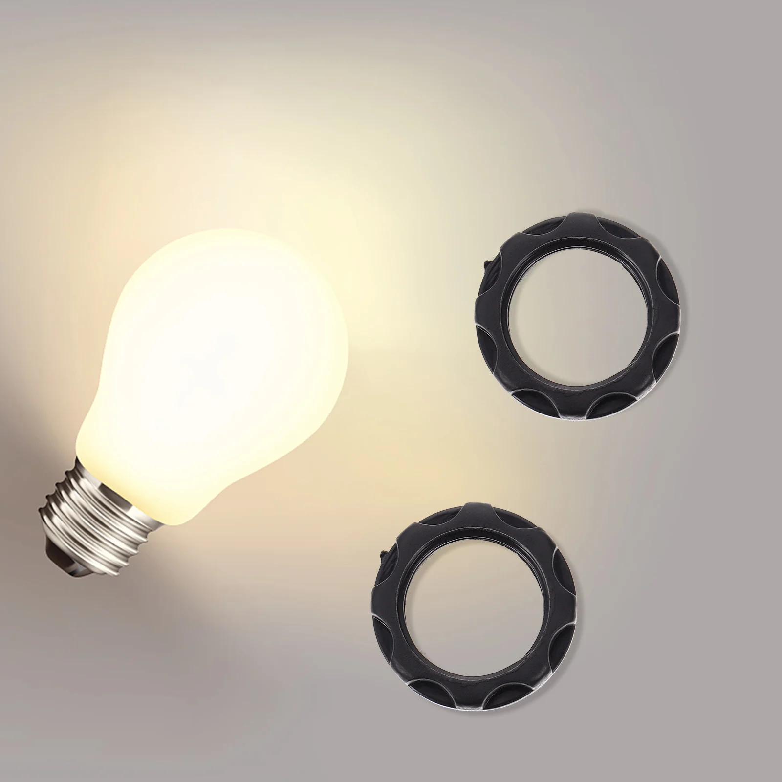 

50pcs E12 Holder Fixing Ring Premium Plastic Lamp Base Holder Durable Light Fixing Fitting For Diy Lamp Accessory Lighting Parts