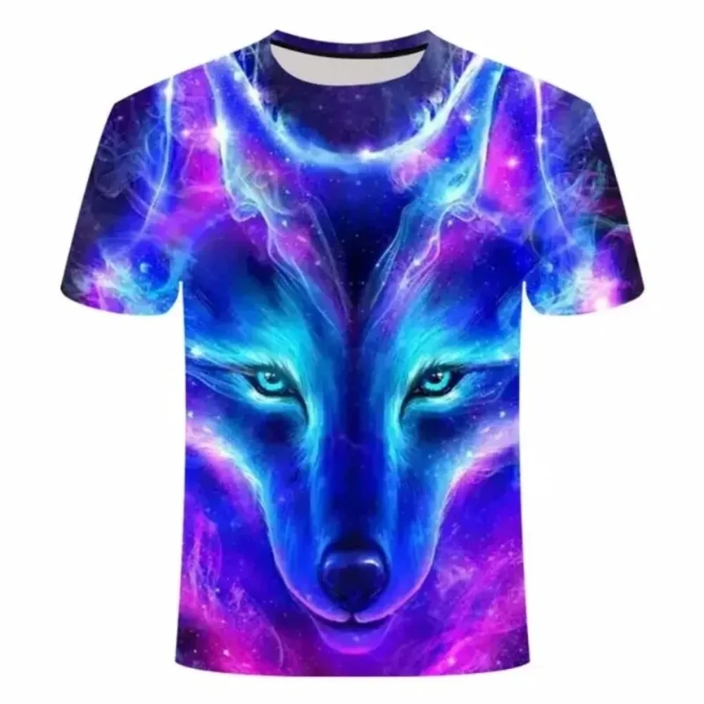 Animal Wolf 3D Printed Sport Quick-dry Breathable Men T-shirt Outdoor Street Comfort Versatile Trend Large Size Short Sleeve Top
