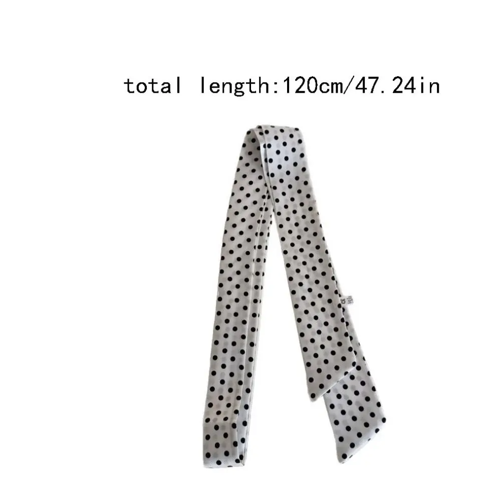Luxury French Style Polka Dot Scarf Sweet Elegant Silk Scarf Hairband Bag Decoration Ribbon Hair Scarf Party