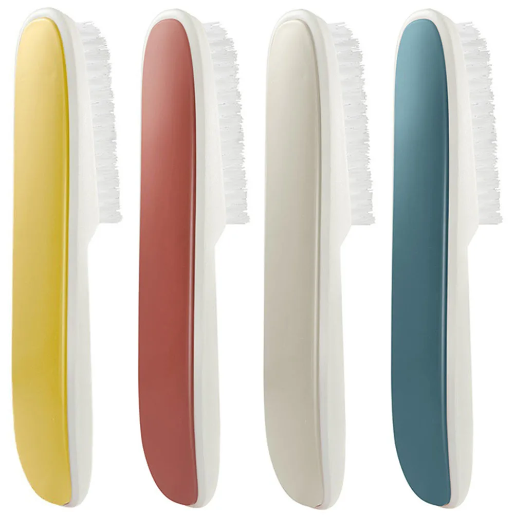 

4pcs Brush Soft Bristles PP Material Shoe Clothes Scrub Household Laundry Scrubbing Brush Tool Multicolor Set