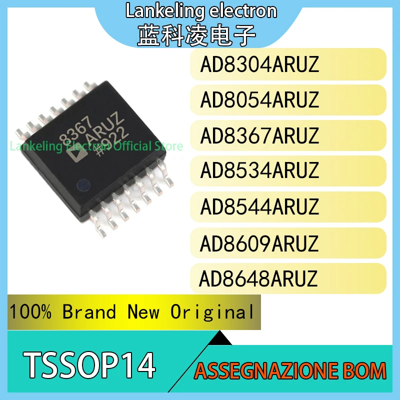 AD8304ARUZ AD8054ARUZ AD8367ARUZ AD8534ARUZ AD8544ARUZ AD8609ARUZ AD8648ARUZ 100% Brand New Original Chip IC TSSOP14