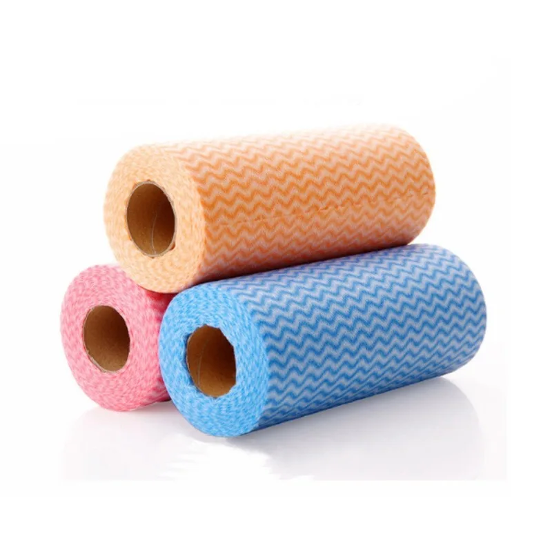 1/2 Roll Break Point Non-woven Kitchen Towels Cleaning Cloth 50pcs in 1 Roll Glasses Dish Wipe