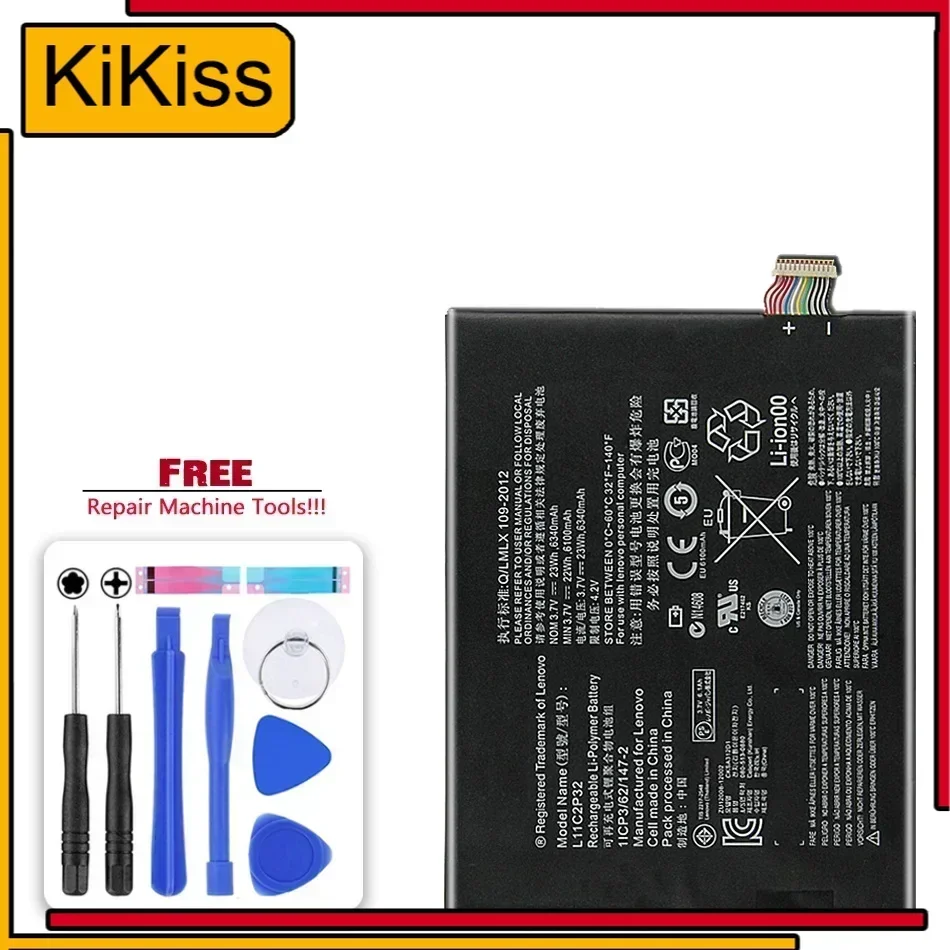 

Battery For Lenovo IdeaTab S6000 S600H B6000 A7600 6340mAh L11C2P32 L11C2P31 Batteira