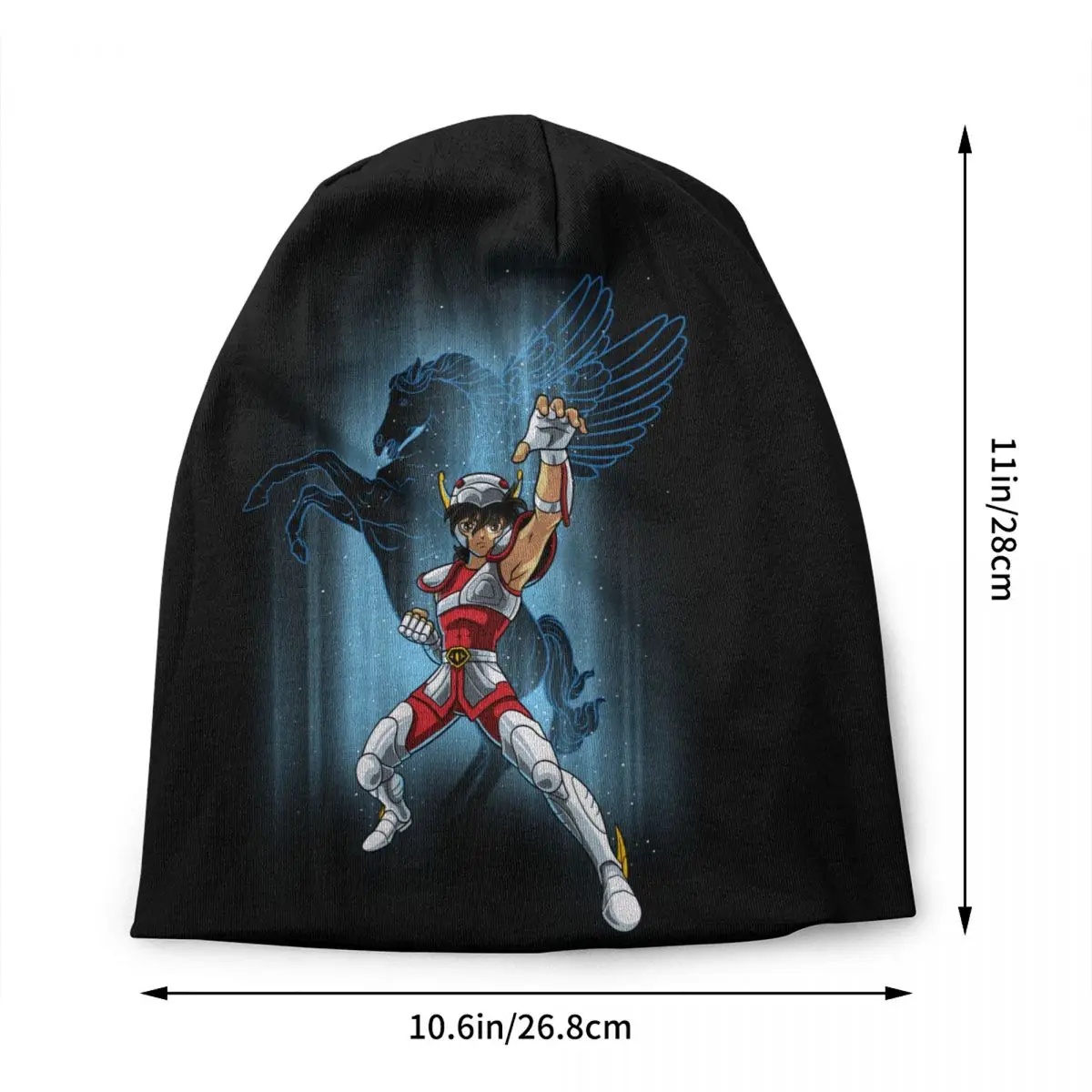 Seiya Of Pegasus Skullies Beanies Caps Unisex Winter Knitted Hat  Saint Seiya Knights Of The Zodiac Bonnet Hats Outdoor Ski Cap