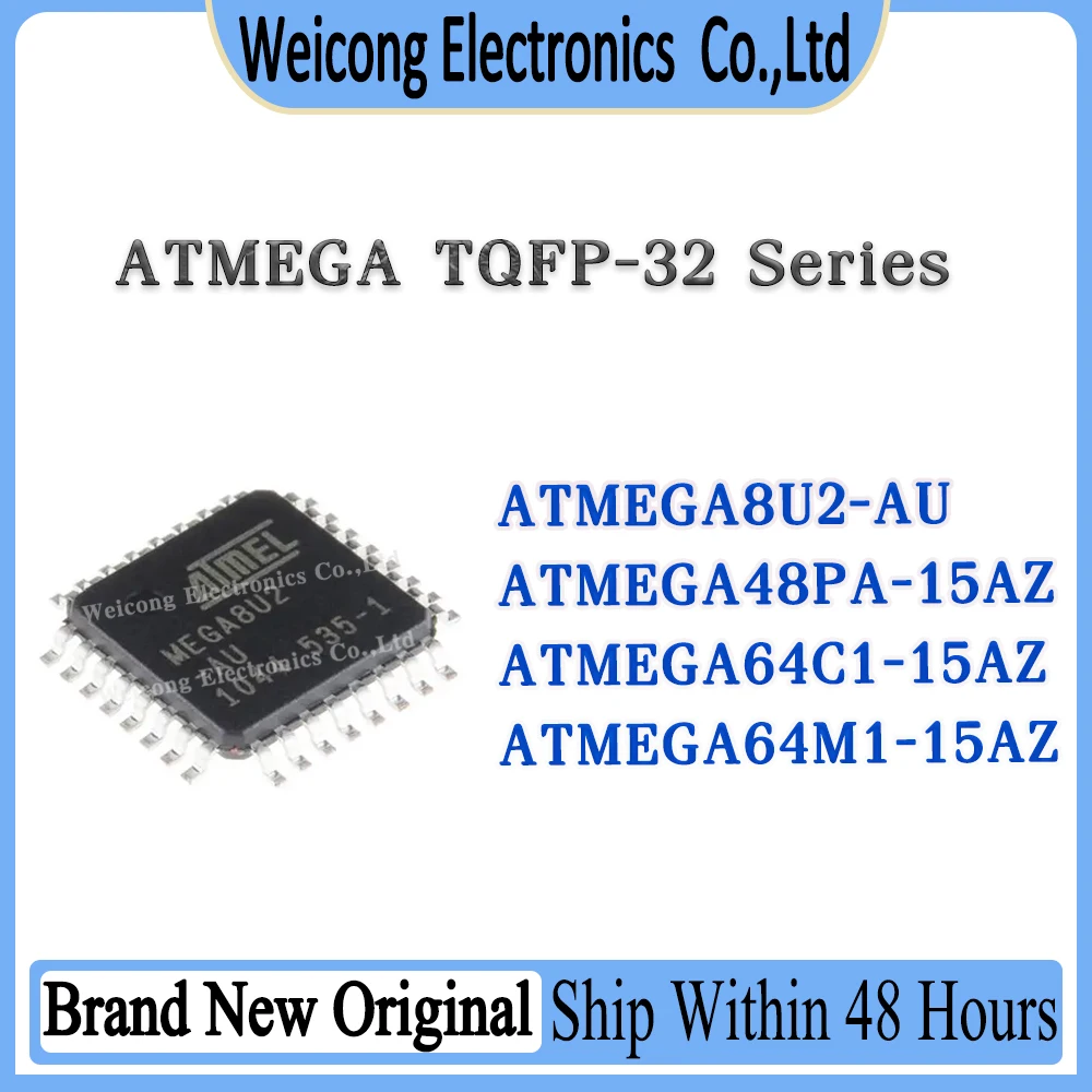 ATMEGA8U2 ATMEGA48PA ATMEGA64C1 ATMEGA64M1 ATMEGA8U2-AU ATMEGA48PA-15AZ ATMEGA64C1-15AZ ATMEGA64M1-15AZ ATMEGA IC MCU Chip