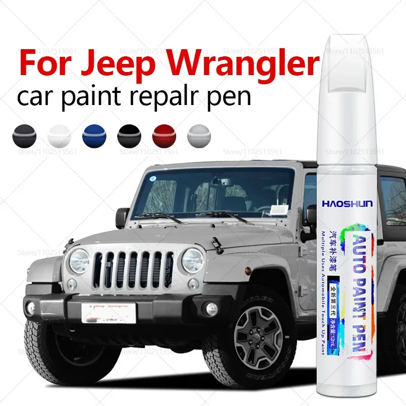 For Jeep Wrangler 1987-2025 YJ YJ TJ JL Paint Repair Pen Touch Up Scratch Remover DIY Auto Accessories Black White Blue Yellow