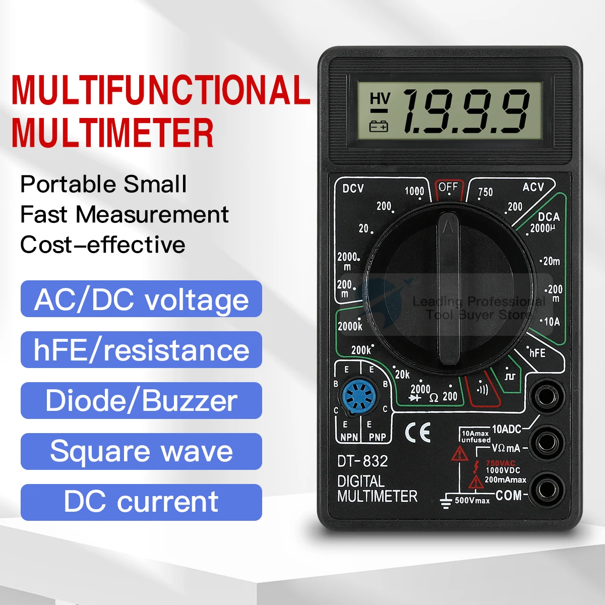 Premium Multimeter Tester Handheld Multimetre Digital Multimeters Professional Multi Meter Multimetro Ohm Maltimeter Tools