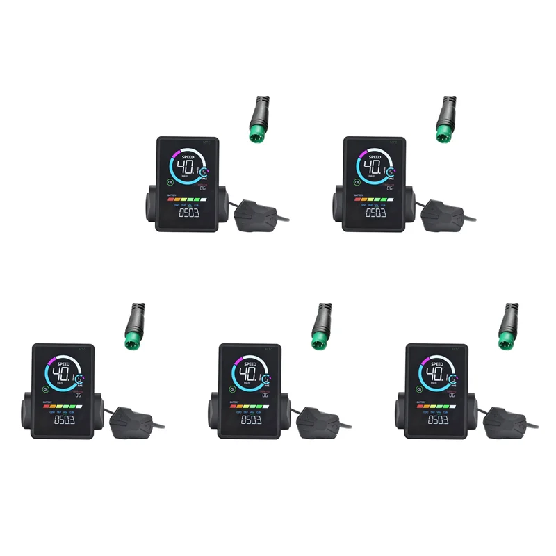 CABE-5X M7C-2 medidor de pantalla LCD para bicicleta eléctrica 24V 36V 48V 60V Panel LCD para patinete eléctrico con USB UART 5PIN