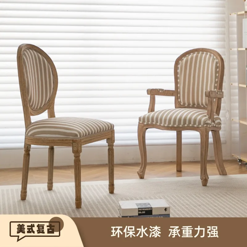 

American solid wood dining chair retro European furniture retro cafe dining table and chairs wedding photography studio