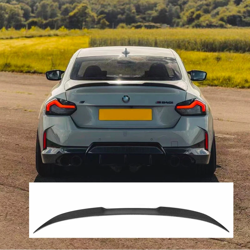 

For G42 M2 G87 VS Style Real Dry Carbon Fiber Rear Deck Spoiler Duckbill Car Wing 2 Series Tail Retrofit