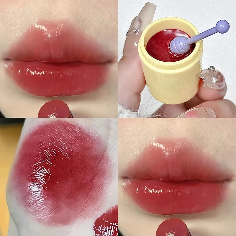 Lip Gloss chá de leite bonito, bálsamo de enfermagem, batom hidratante, antiaderente duradouro para copo lábio lama para lábios secos, cosmético coreano