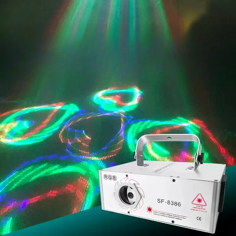 KTV Full‑Color Animation Laser Light,Bar Atmosphere Beam Laser Spotlight,Stage Pattern Projector Light