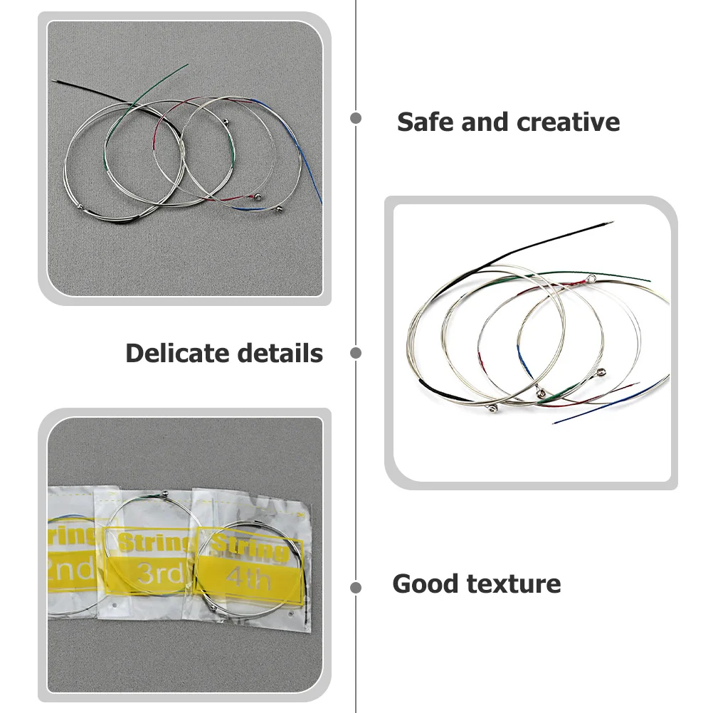 

1Set Viola Strings Replacement Set Professional Durable Metal Strings for Musical Instrument Accessories Bright Tone